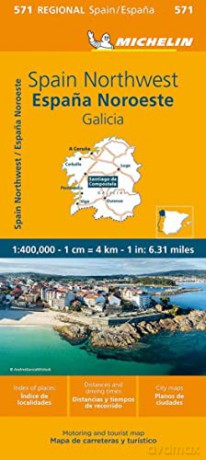 Galicia Michelin Region Map 571 - Michelin [KSIĄŻKA]