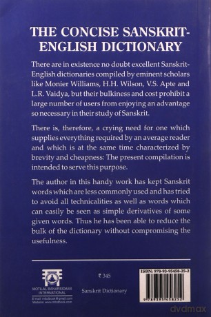 Concise Sanskrit English Dictionary - Vasudeo Apte [KSIĄŻKA]