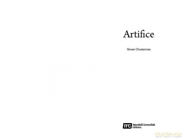 Artifice - Simon Chesterman [KSIĄŻKA]