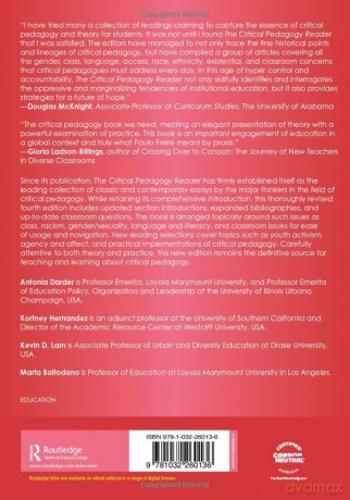 Critical Pedagogy Reader - Antonia Darder [KSIĄŻKA]