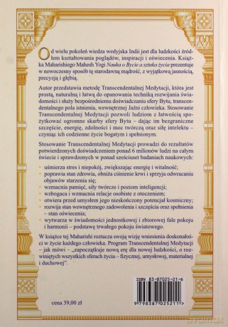 Nauka o bycie a sztuka życia - Mahesh Yogi Maharishi [KSIĄŻKA]