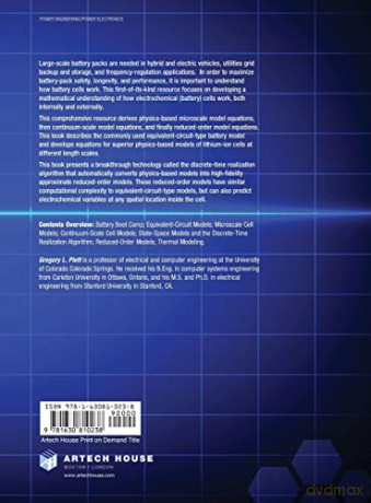Battery Management Systems Vi Battery Mo - Gregory Plett [KSIĄŻKA]