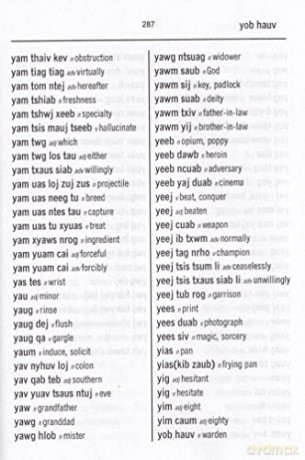 Englishhmong Hmongenglish Wordtoword Dic - C. Sesma [KSIĄŻKA]