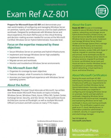 Exam Ref Az-801/Hybrid Advanced Services - Orin Thomas [KSIĄŻKA]