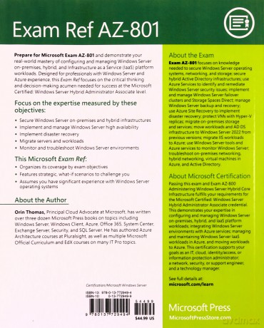 Exam Ref Az-801/Hybrid Advanced Services - Orin Thomas [KSIĄŻKA]