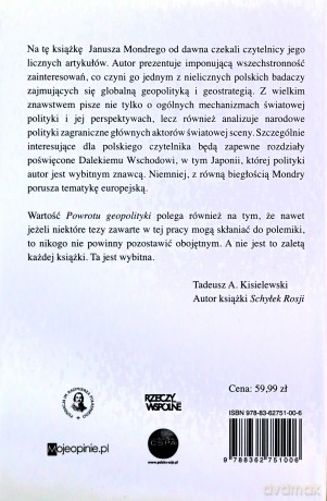 Powrót geopolityki Ameryka, Europa i Azja w XX wieku - Mondry Janusz [KSIĄŻKA]