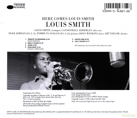 Louis Smith: Here Comes Louis Smith (RVG) [CD]