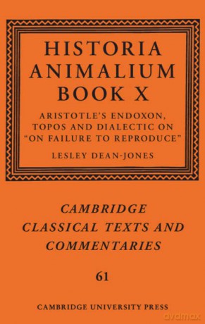 Historia Animalium Book X - Lesley Dean-Jones [KSIĄŻKA]