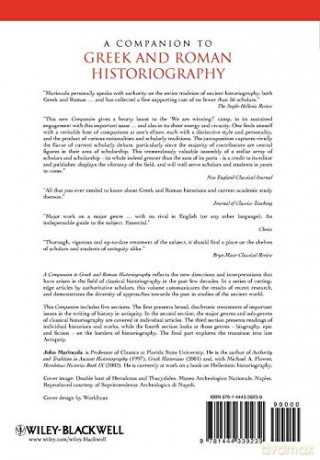 A Companion To Greek And Roman Historio - John Marincola [KSIĄŻKA]
