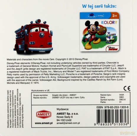 Disney Ucz Się Z Nami. Cyfry [KSIĄŻKA]