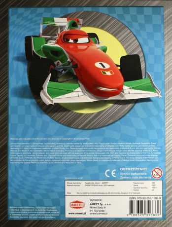 Disney. Auta. 500 Naklejek [KSIĄŻKA]