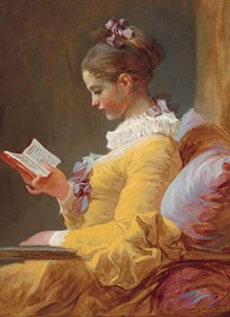 A Young Girl Reading Notebook - Jean-Honore Fra [KSIĄŻKA]