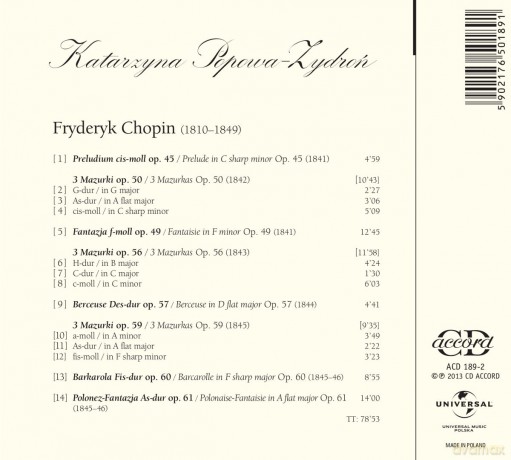 Katarzyna Popowa-Zydroń: Chopin (digipack) [CD]