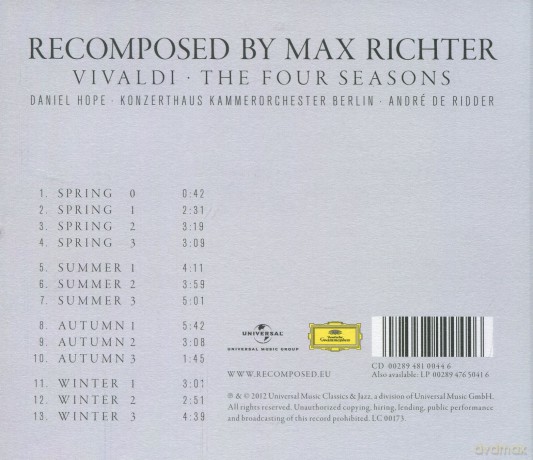 Max Richter: Vivaldi Recomposed: The Four Seasons [CD]