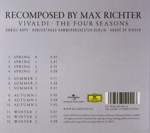 Max Richter: Vivaldi Recomposed: The Four Seasons [CD]