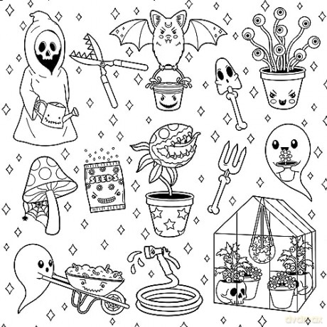 Creepy Cute Goth Coloring Book - Gaynor Carradice [KSIĄŻKA]