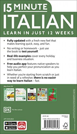 15 Minute Italian Learn In Just 12 Weeks - Dk [KSIĄŻKA]