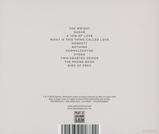 Editors: The Weight of Your Love [CD]