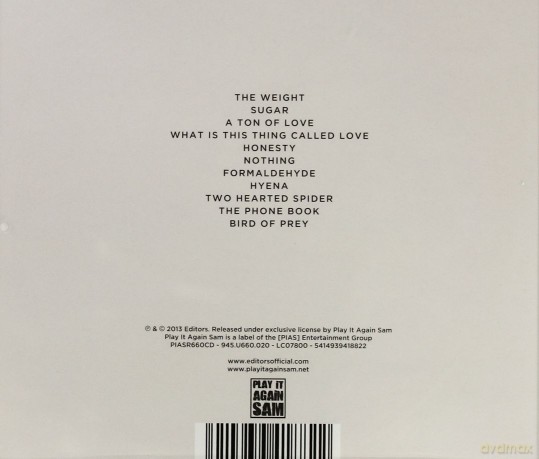 Editors: The Weight of Your Love [CD]