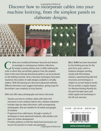 Cable Techniques For Machine Knitters - Bill King [KSIĄŻKA]