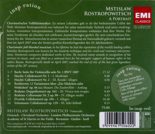 Mstislav Rostropovitsch: A Portrait [CD]