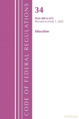 Code Of Federal Regulations Title 34 E [KSIĄŻKA]