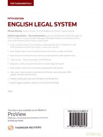 English Legal System E5 - Jo Boylan-Kemp [KSIĄŻKA]