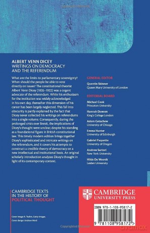 Albert Venn Dicey Writings On Democracy - Gregory Conti [KSIĄŻKA]