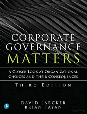 Corporate Governance Matters - David Larcker [KSIĄŻKA]