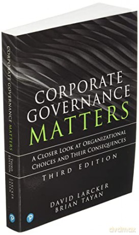 Corporate Governance Matters - David Larcker [KSIĄŻKA]