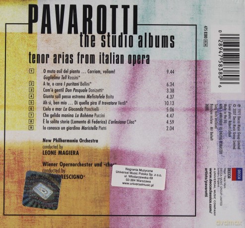 Luciano Pavarotti: Tenor Arias From Italian Opera (digipack) [CD]