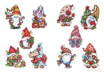 Christmas Gnomes: 20 Stickers - Nicholas Kay [KSIĄŻKA]