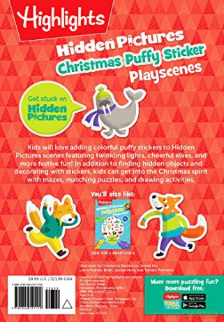 Christmas Hp Puffy Sticker - Highlights [KSIĄŻKA]
