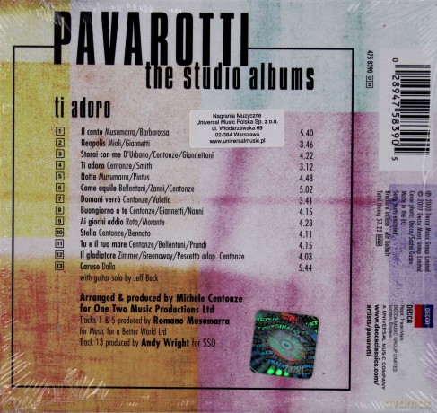Luciano Pavarotti: Ti Adoro (digibook) [CD]