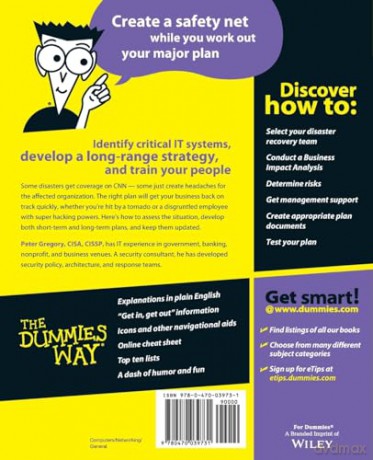 Disaster Recovery Planning For Dummies - Peter Gregory [KSIĄŻKA]