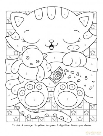 Cute Kawaii Color By Number - Mary Eakin [KSIĄŻKA]