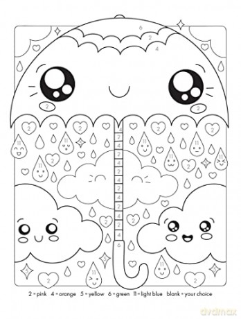Cute Kawaii Color By Number - Mary Eakin [KSIĄŻKA]