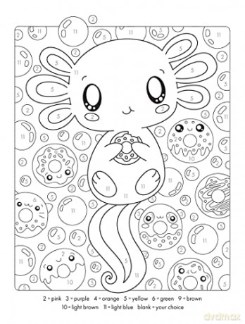 Cute Kawaii Color By Number - Mary Eakin [KSIĄŻKA]