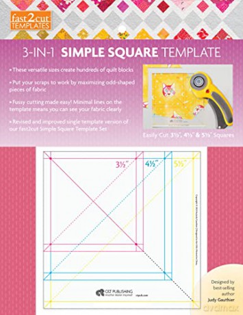 Fast2cut 3in1 Simple Square Template - Judy Gauthier [KSIĄŻKA]