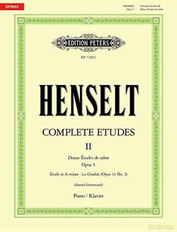Complete Etudes For Piano Volume Ii Douz - Adolph Von Henselt [KSIĄŻKA]