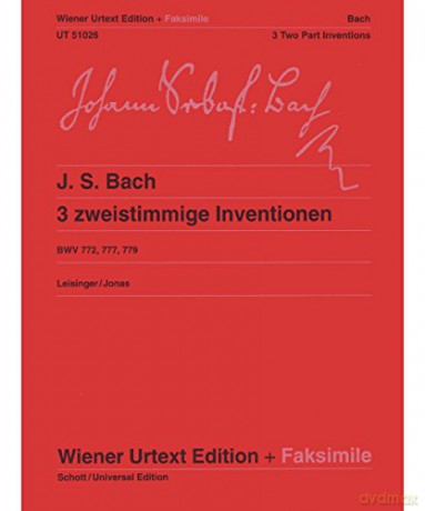 3 Two Part Inventions Bwv 772 777 779 - Johann Sebasti Bach [KSIĄŻKA]