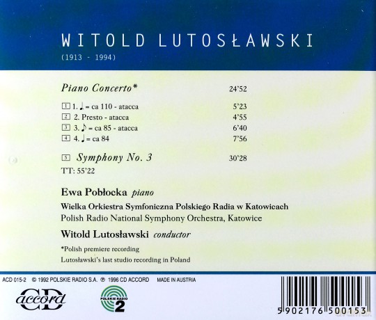Lutosławski Witold: Lutosławski: Piano Concerto [CD]