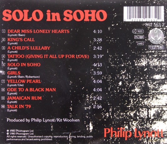 Lynott, Philip: Solo In Soho [CD]