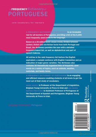 Frequency Dictionary Of Portuguese - Mark Davies [KSIĄŻKA]