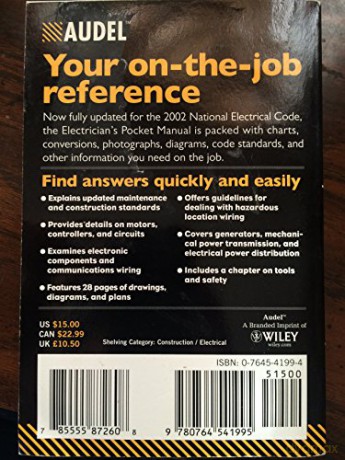 Audel Electricians Pocket Manual 2e - Rosenberg [KSIĄŻKA]