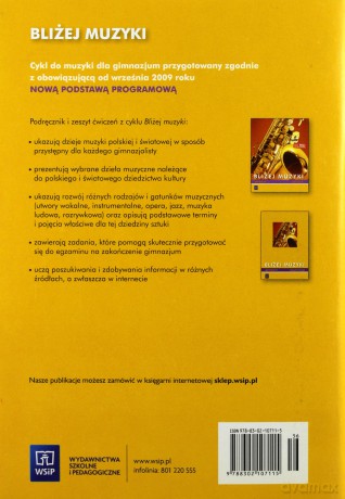 Muzyka Bliżej muzyki GIMN kl.1-3 ćwiczenia - Romana Rataj [KSIĄŻKA]