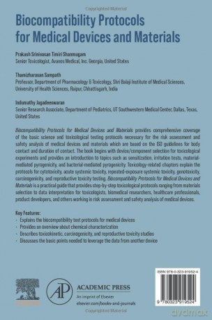 Biocompatibility Protocols For Medical D - Pr Timiri Shanmugam [KSIĄŻKA]