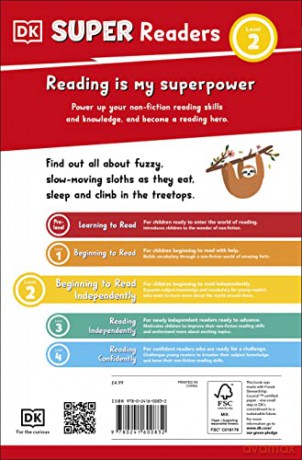 Dk Super Readers Level 2 Sloths - Dk [KSIĄŻKA]