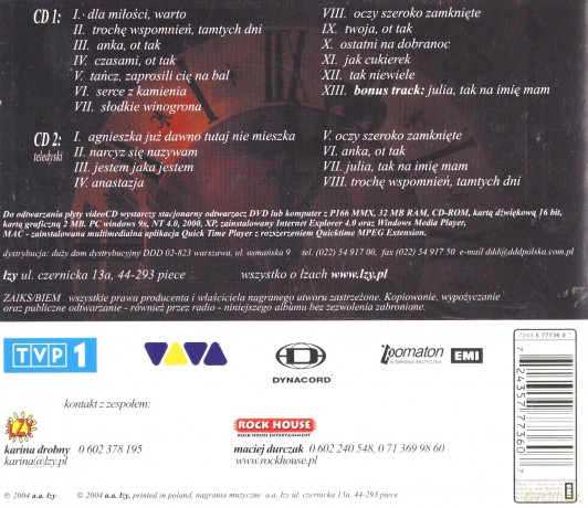 Łzy: Nie czekaj na jutro [CD]+[VCD]
