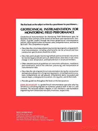 Geotechnical Instrumentation For Monitor - Dunnicliff [KSIĄŻKA]